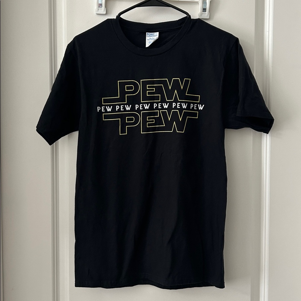 Star Wars Theme Pew Pew Wars Black Shirt